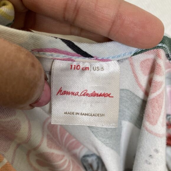 Hanna Andersson Zesty Citrus Super Soft Skater Dress Colorful Girls 5 110 - Picture 12 of 12